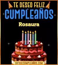 GIF Te deseo Feliz Cumpleaños Rosaura